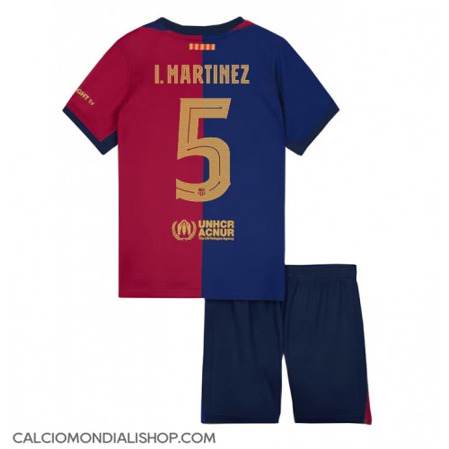 Maglie da calcio Barcelona Inigo Martinez #5 Prima Maglia Bambino 2024-25 Manica Corta (+ Pantaloni corti)